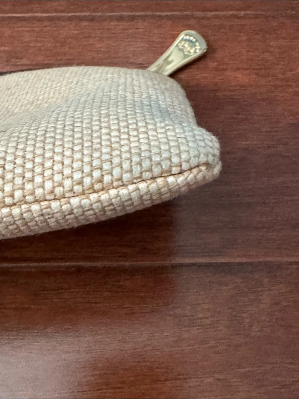 GiGi New York Beige and Black Woven Clutch like nee used 1x all in one wristlet